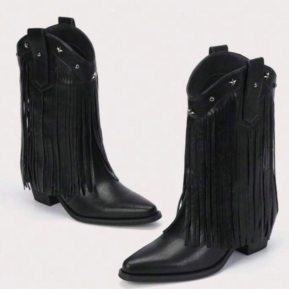 BYBMORTO | Fringe Cowboy Boots